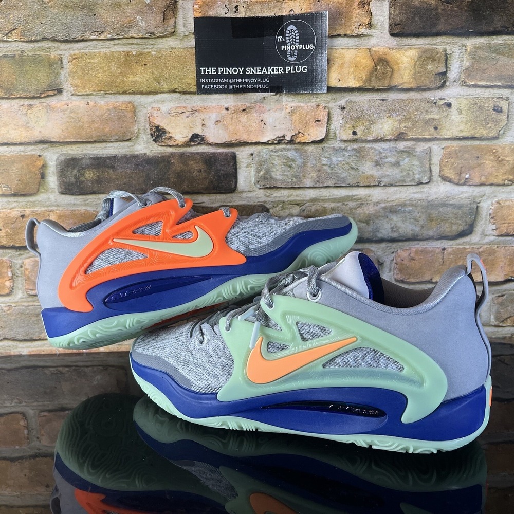 Mens 9.5 - Nike KD 15 x Cardo Producer Pack Basketball Shoes Gray Orange Green